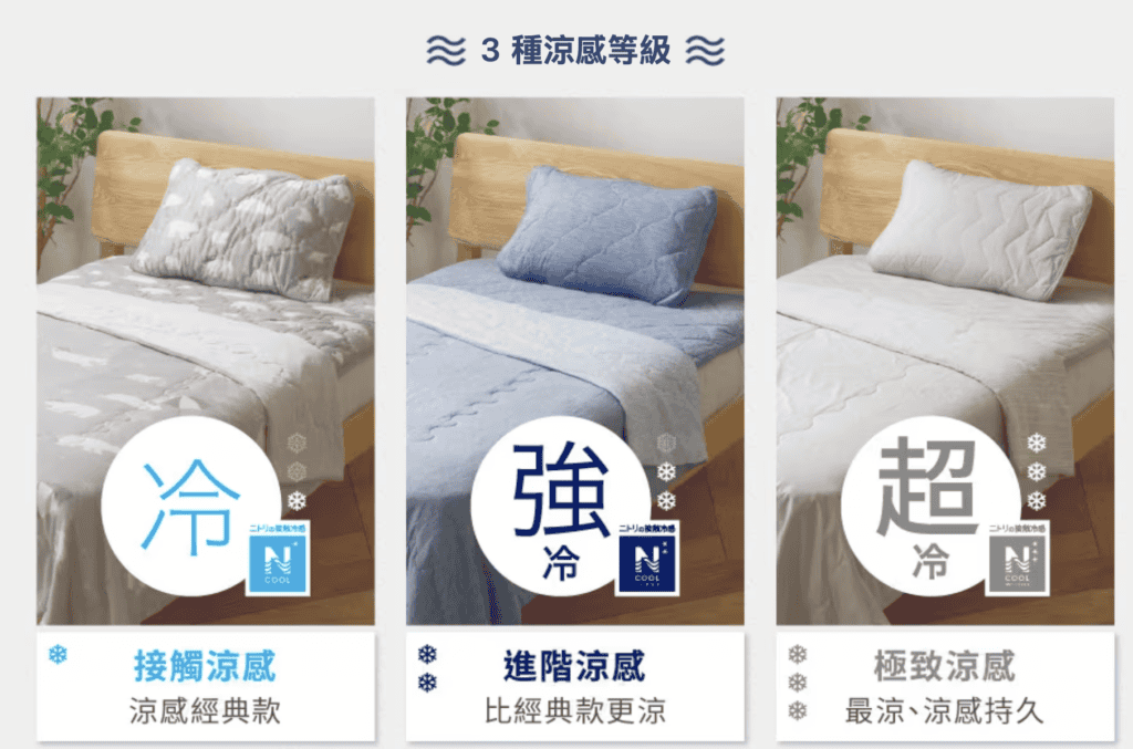 宜得利 涼感 怎麼分?