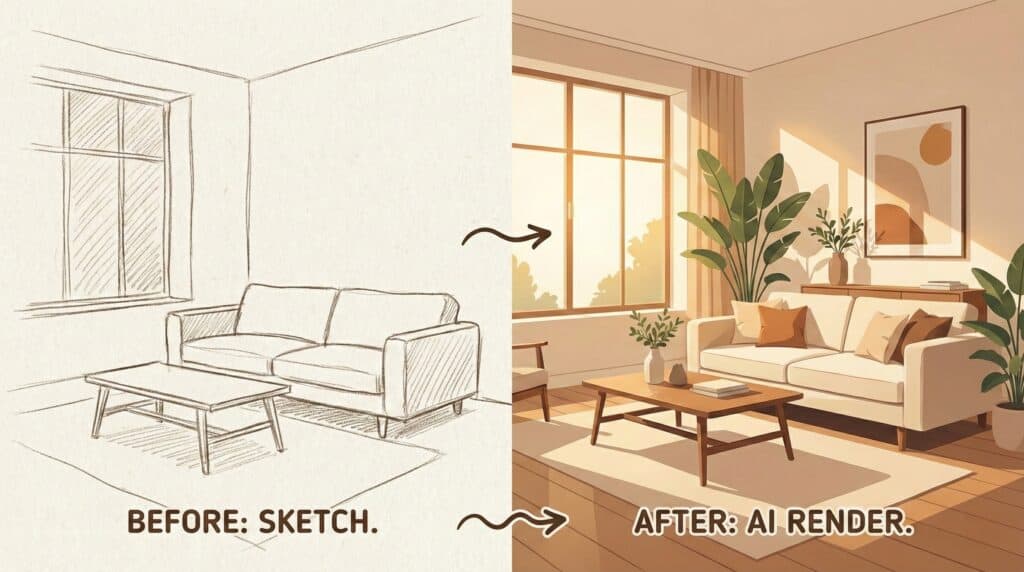 從草圖到擬真渲染，AI 讓設計流程從數小時縮短到幾分鐘